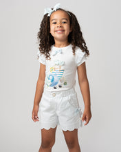 Load image into Gallery viewer, PRE ORDER - NEW SS24 Caramelo Girls Holiday Striped Shorts Set SKY BLUE 349028