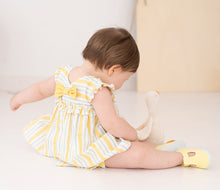 Load image into Gallery viewer, NEW SS24 Tutto Piccolo Girls Lemon Striped Dress 7790