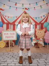 Load image into Gallery viewer, NEW AW26 Girls Beau Kid 3 Piece Check Skirt Set 238600 DUSKY PINK