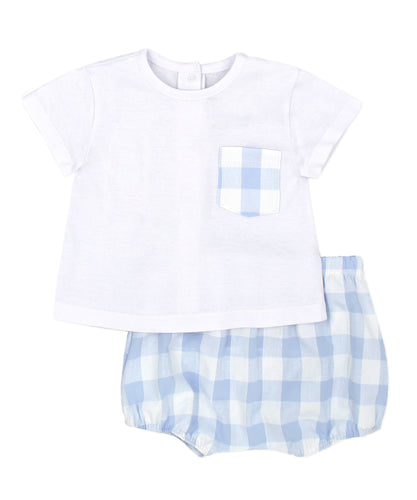 NEW SS24 Rapife Blue Gingham Jam Pants Outfit 4314
