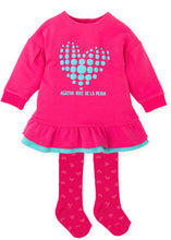 Load image into Gallery viewer, NEW AW24 Agatha Ruiz De La Prada Girls Heart Dress and Tights 9324 FUCHSIA