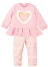 Load image into Gallery viewer, NEW AW24 Agatha Ruiz De La Prada Girls Heart Leggings Set 9923 PALE PINK