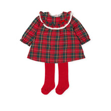 Load image into Gallery viewer, NEW AW23 Tutto Piccolo Red Check Dress and Tights Outfit 6239
