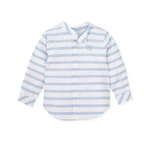 NEW SS24 Tutto Piccolo Boys Blue Striped Shirt 7034