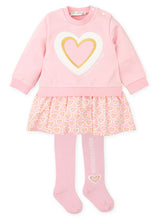 Load image into Gallery viewer, NEW AW24 Agatha Ruiz De La Prada Girls Heart Dress and Tights 9323 PALE PINK