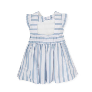 NEW SS24 Tutto Piccolo Girls Blue Striped Dress 7234