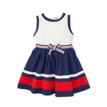 Load image into Gallery viewer, NEW SS24 Tutto Piccolo Girls Nautical Dress 7238