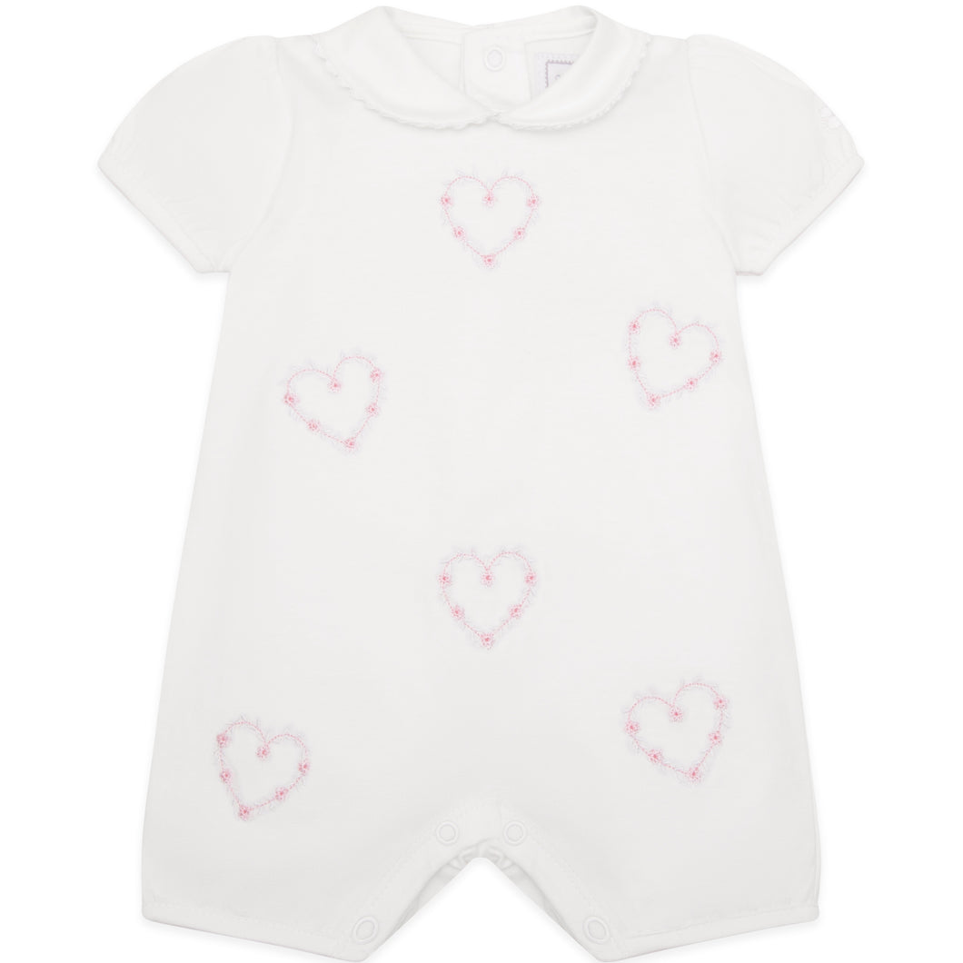 NEW SS25 Emile et Rose Jody Romper White/Pink 7345