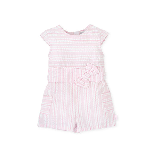 NEW SS24 Tutto Piccolo Girls Pink Striped Playsuit 7412