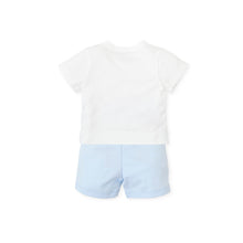 Load image into Gallery viewer, NEW SS24 Tutto Piccolo Boys Blue Nautical Shorts Set 7581
