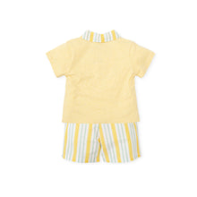 Load image into Gallery viewer, NEW SS24 Tutto Piccolo Boys Lemon Striped Shorts Set 7591