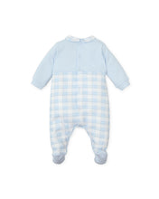 Load image into Gallery viewer, NEW AW24 Tutto Piccolo Boys Blue Checked Babygrow 8086