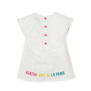 NEW SS24 Agatha Ruiz De La Prada Girls Heart Dress Multi 8123