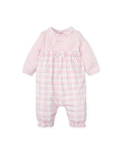 Load image into Gallery viewer, NEW AW24 Tutto Piccolo Girls Pink Checked Babygrow 8186