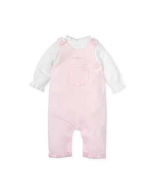 NEW AW24 Tutto Piccolo Girls Pink Dungaree Outfit 8285