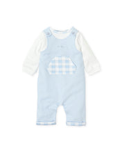 Load image into Gallery viewer, NEW AW24 Tutto Piccolo Boys Blue Checked Dungaree Outfit 8286