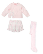 Load image into Gallery viewer, NEW AW24 Tutto Piccolo Girls Pink Checked Shorts Outfit with Tights 8310