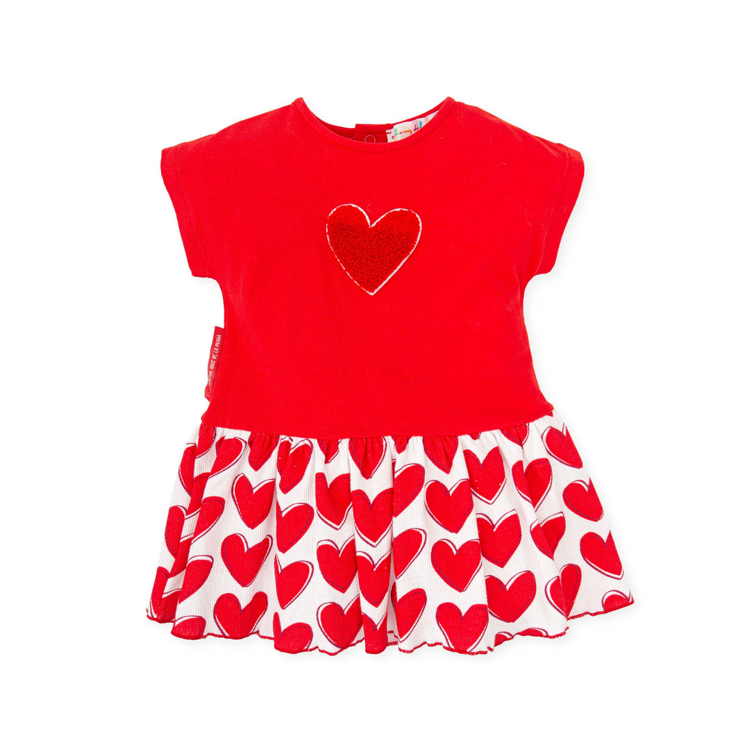 NEW SS24 Agatha Ruiz De La Prada Girls Red Heart Dress 8490