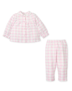 NEW AW24 Tutto Piccolo Girls Pink Checked Pjs 8885