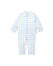 Load image into Gallery viewer, NEW AW24 Tutto Piccolo Boys Blue Checked Pjs 8886