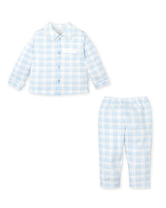 NEW AW24 Tutto Piccolo Boys Blue Checked Pjs 8886