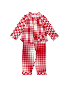 NEW AW24 Tutto Piccolo Boys Red Checked Pjs 8894