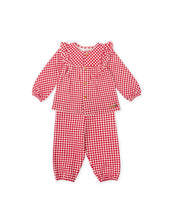 Load image into Gallery viewer, NEW AW24 Tutto Piccolo Girls Red Checked Pjs 8895