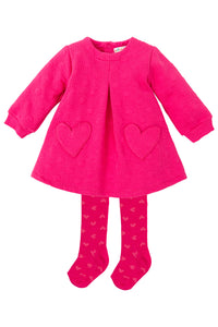 NEW AW24 Agatha Ruiz De La Prada Girls Dress and Tights 9224 FUCHSIA