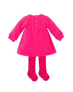 NEW AW24 Agatha Ruiz De La Prada Girls Dress and Tights 9224 FUCHSIA