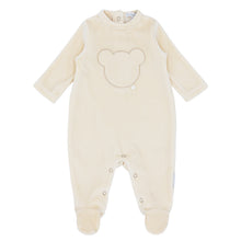 Load image into Gallery viewer, NEW AW24 Blues Baby Caramel Velour Teddy Bear Babygrow BB1109