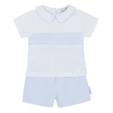 Load image into Gallery viewer, NEW SS24 Blues Baby Blue Smocked Shorts Set BB1141