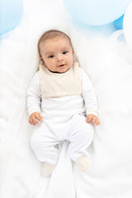 Load image into Gallery viewer, NEW SS24 Blues Baby Beige and White Babygrow BB1222
