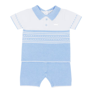 NEW SS24 Blues Baby Blue Summer Knit Shorts Set BB1335