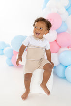 Load image into Gallery viewer, NEW SS24 Blues Baby Beige Summer Knit Shorts Set BB1339