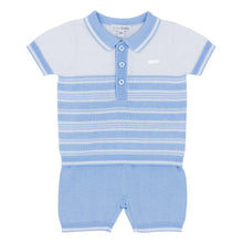Load image into Gallery viewer, NEW SS24 Blues Baby Blue Summer Knit Shorts Set BB1341