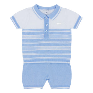 NEW SS24 Blues Baby Blue Summer Knit Shorts Set BB1341