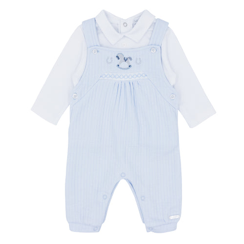 NEW AW24 Blues Baby Smocked Rocking Horse Dungaree Outfit BB1411