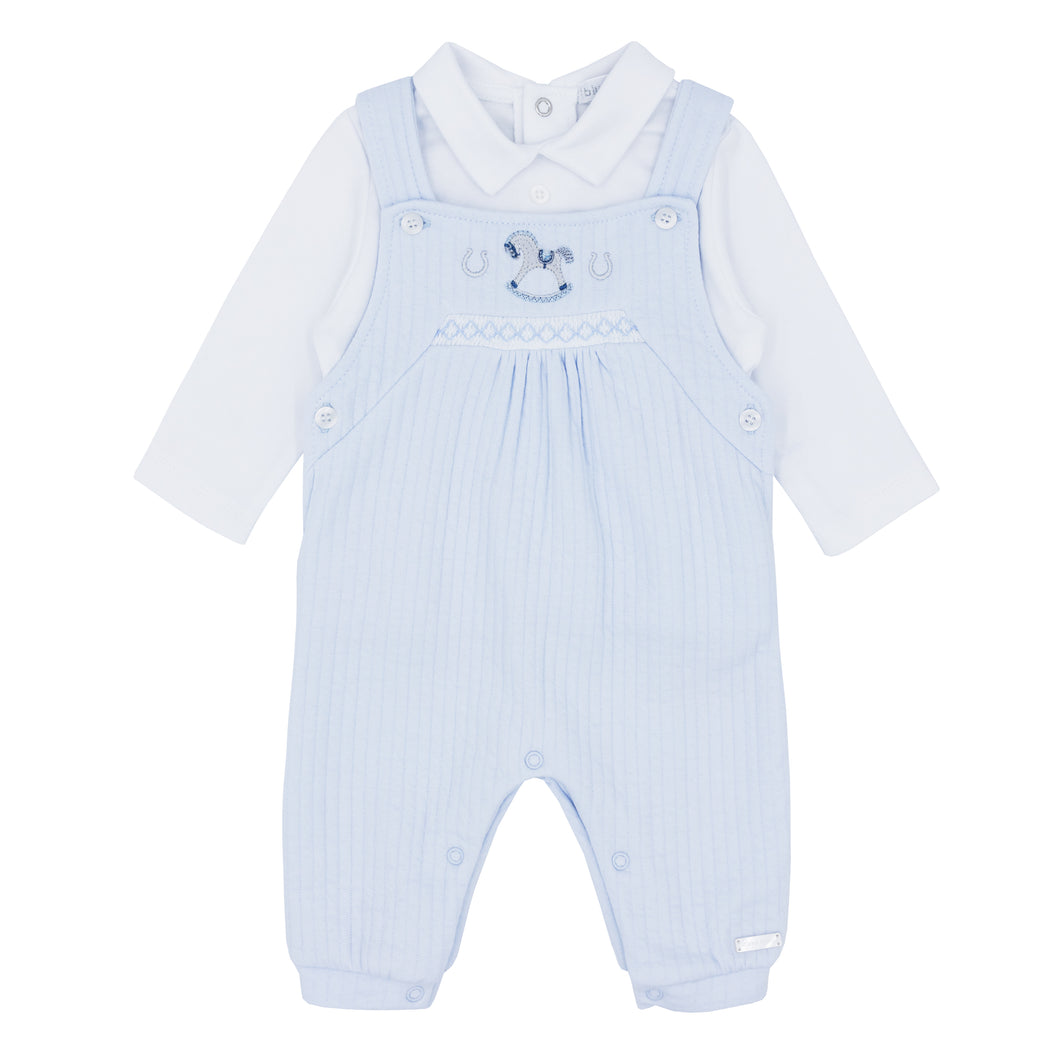 NEW AW24 Blues Baby Smocked Rocking Horse Dungaree Outfit BB1411