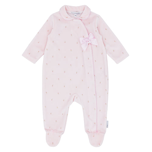 NEW AW24 Blues Baby Pink Velour Babygrow BB1425