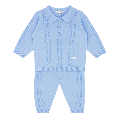 NEW AW24 Blues Baby Blue Knitted Tracksuit BB1516