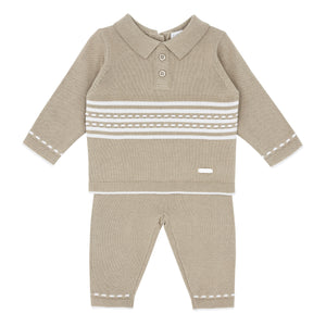 NEW AW24 Blues Baby Beige Knitted Tracksuit BB1532