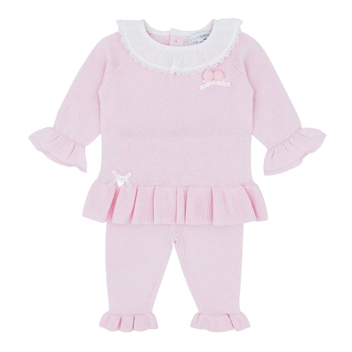 NEW AW24 Blues Baby Pink Knitted Tracksuit BB1547