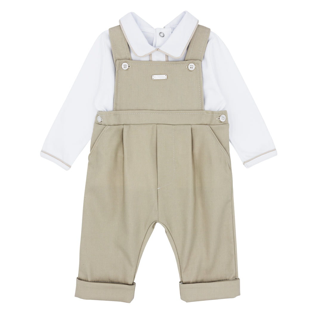 NEW AW24 Blues Baby Beige Dungaree Outfit BB1595