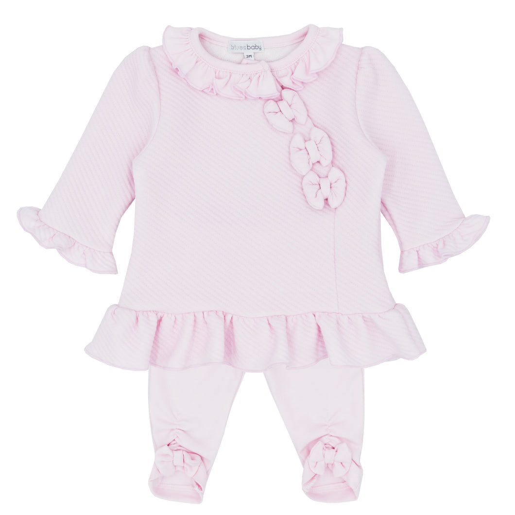 NEW AW24 Blues Baby Pink Bow Legging Set BB1684