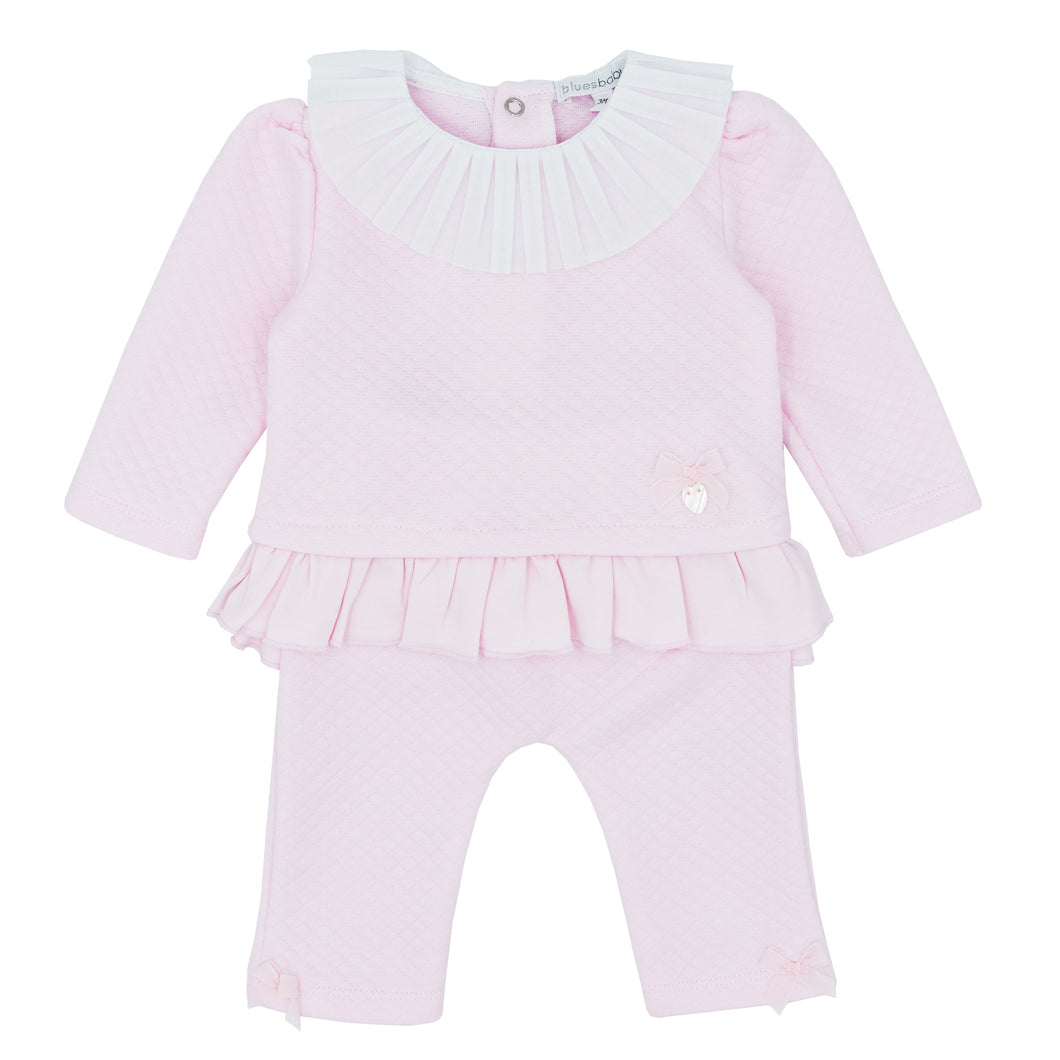 NEW AW24 Blues Baby Pink Frill Collar Tracksuit BB1699