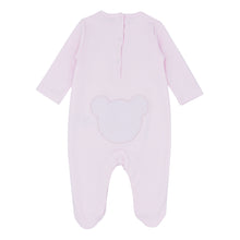 Load image into Gallery viewer, NEW SS25 Blues Baby Pink Bear Cotton Babygrow BB0204P