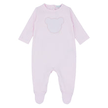 Load image into Gallery viewer, NEW SS25 Blues Baby Pink Bear Cotton Babygrow BB0204P