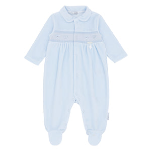 NEW AW25 Blues Baby Blue Velour Babygrow BB2066