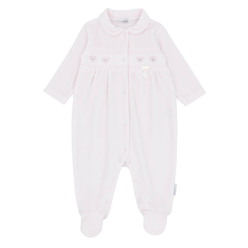 NEW AW25 Blues Baby Pink Velour Babygrow BB2066