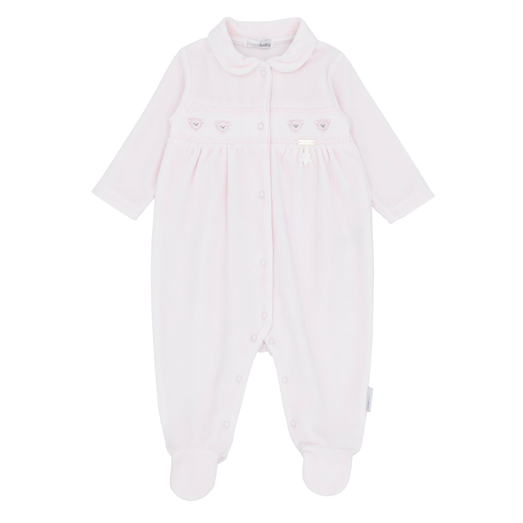 NEW AW25 Blues Baby Pink Velour Babygrow BB2066
